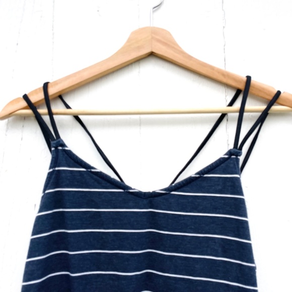 Lululemon Striped Cami Tank | Size Small | Navy & White | Crisscross Back - Picture 3 of 5